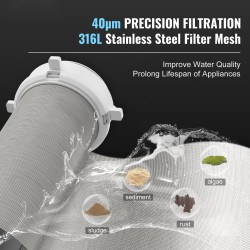 Koko talon esisuodatin kaivovedelle 40 mikronin 4 T/H virtausnopeudella itsehuuhtelulla