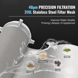 Koko talon sedimenttisuodatin porakaivovedelle 40 mikronin automaattinen vastavirtahuuhtelu