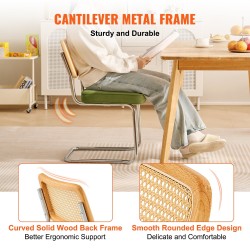 Rottinkituolit 2 kpl muovirottinki samettiverhoillut vihreät metalliset kelkkarungot