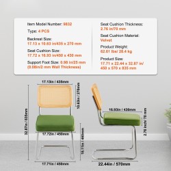 Ruokatuoli polyeteenirottinki selkänojalla samettipehmuste kantavalla metallirungolla 4 kpl