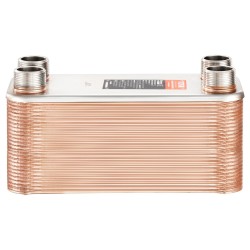 Juotettu levylämmönvaihdin 127x305 mm 50 levyä 304 ja 316 ruostumaton teräs lattialämmitykseen