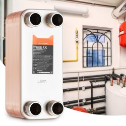 Juotettu levylämmönvaihdin 127x305 mm 50 levyä 304 ja 316 ruostumaton teräs lattialämmitykseen