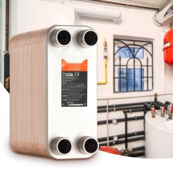 Juotettu levylämmönvaihdin 100 levyä 127x305 mm 304 ja 316 ruostumatonta terästä kuparijuotos