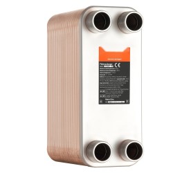 Juotettu levylämmönvaihdin 127x305 mm 80 levyä ruostumatonta terästä kuparijuotos