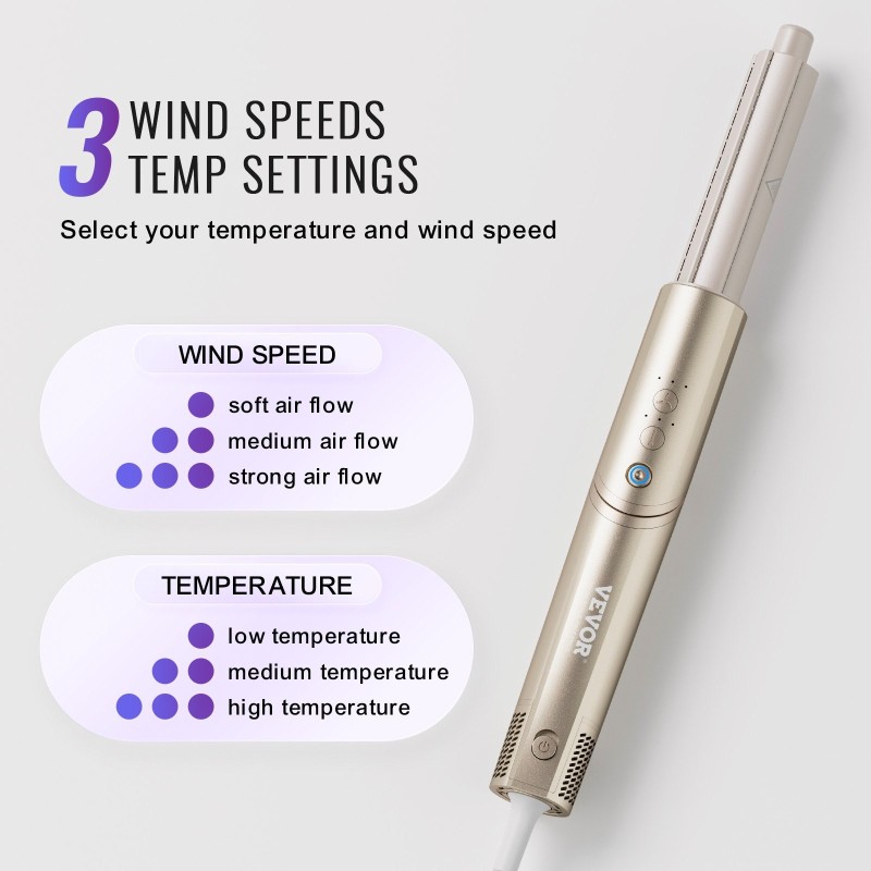 Keraaminen hiustenmuotoilulaite 34,5 mm 8 lisäosaa kuivaaja ja kiharrin