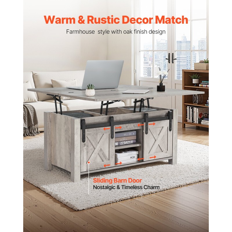 Nostokansipöytä lastulevy MDF 1000 mm rustiikkinen tammi säilytystilalla olohuoneeseen