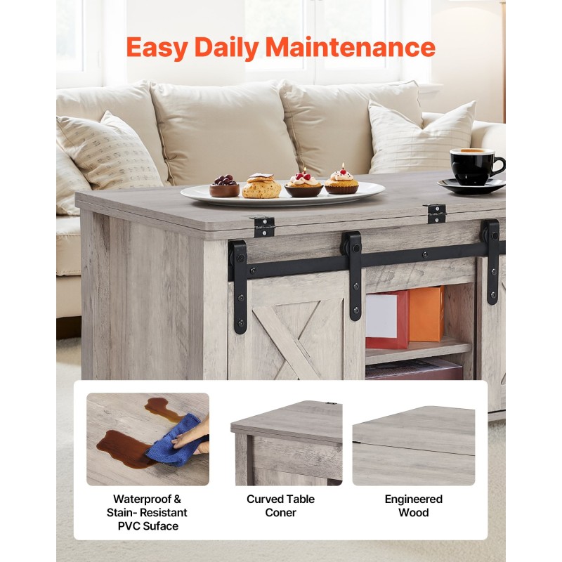 Nostokansipöytä lastulevy MDF 1000 mm rustiikkinen tammi säilytystilalla olohuoneeseen