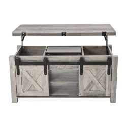 Nostokansipöytä lastulevy MDF 1000 mm rustiikkinen tammi säilytystilalla olohuoneeseen