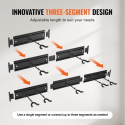 Seinäkiinnitteinen kitarateline viidelle kitaralle alumiinipaneelit vaahtomuovipehmuste akustisille sähkökitaroille ja bassolle