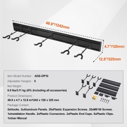 Seinäkiinnitteinen kitarateline viidelle kitaralle alumiinipaneelit vaahtomuovipehmuste akustisille sähkökitaroille ja bassolle