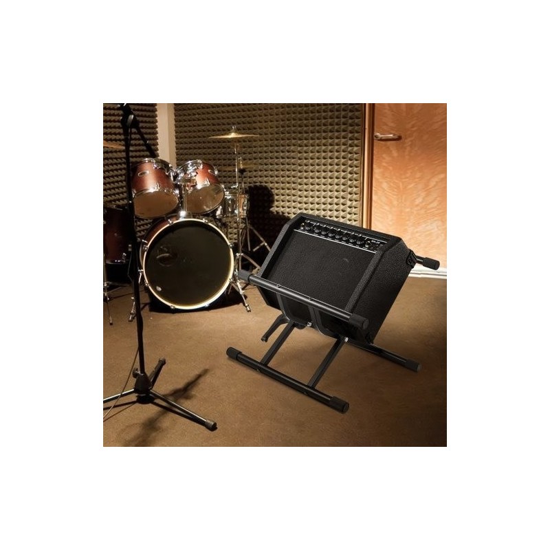 Kitaravahvistinteline teräsrakenteinen 79,83 kg kantokyky säädettävä 125–505 mm taittuva kumijalat