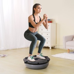 Puolipalloinen tasapainotraineri PVC 620x215 mm 300 kg harmaa vastuskuminauhat ja pumppu