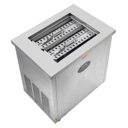 Kaupallinen mehujäätelökone ruostumattomasta teräksestä valmistettu 52 kpl erässä 2 muottisarjaa