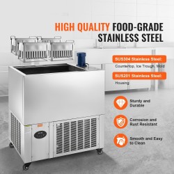 Mehujääkone ammattikäyttöön 4 muottisarjaa 120 kpl ruostumatonta terästä