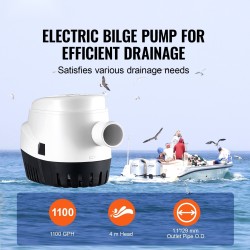 Automaattinen pilssipumppu uimurikytkimellä ABS747 12 V 29 mm poistoaukolla veneisiin