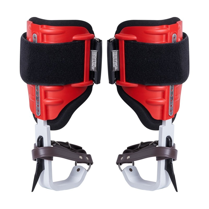 Puun kiipeilypiikit alumiinirunko 1 pari säädettävät tarranauhat 350 paunan kuormankantokyky punainen