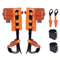 Puun kiipeilyraudat seosterästä 1 pari säädettävät hihnat piikkisuojilla 350 paunan kantavuus