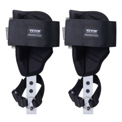 Puunkiipeilypiikit alumiinirunkoiset pari säädettävät 374 533 mm tarranauhalliset hihnat pistonsuojat