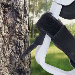 Puunkiipeilypiikit alumiinirunkoiset pari säädettävät 374–533 mm tarranauhalliset hihnat pistonsuojat