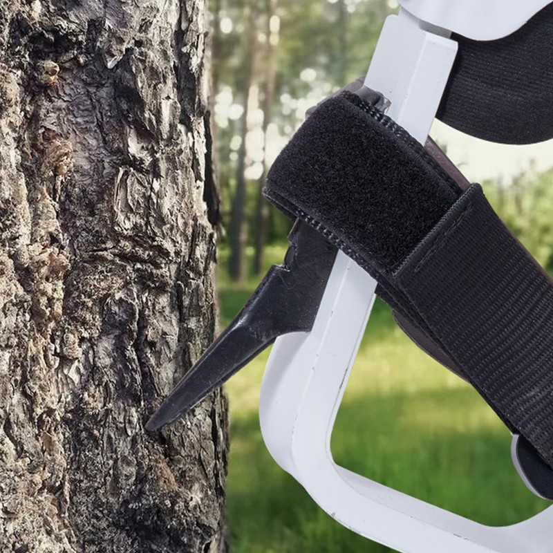 Puunkiipeilypiikit alumiinirunkoiset pari säädettävät 374–533 mm tarranauhalliset hihnat pistonsuojat