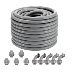 Sähkösuojaputki PVC-muovinen 19,1 mm 30,5 m joustava nestetiivis ulkokäyttöön