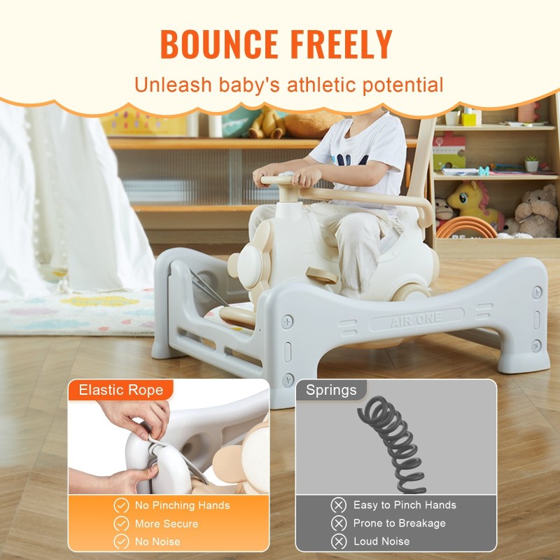 Keinuhevonen muovia 5 eri käyttötapaa 1–3-vuotiaille 36 kg kantavuus