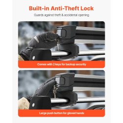 Alumiininen suksi- ja lumilautateline 2 kpl lukittava kumipehmusteilla sopii poikittaiskiskoihin