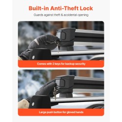 Alumiininen kattoteline suksille ja lumilaudoille auton katolle 4 paria tai 2 lautaa