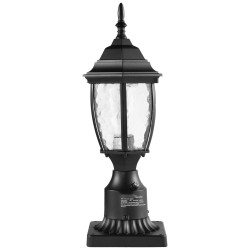 Ulkovalaisin pylvääseen 400 mm alumiiniseos lasikupu hämäräkytkin vedenkestävä E27-kanta