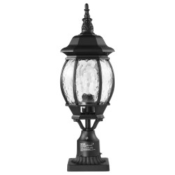 Pylväsvalaisimet 2 kpl alumiiniseos lasikupu 530 mm ulkokäyttöön hämäräkytkin