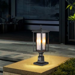 Ulkovalaisimet alumiinirunko ja lasikupu 2 kpl 450 millimetriä hämäräkytkin pylvääseen