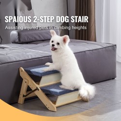 Lemmikkitikkaat mäntypuusta taitettavat kangaspäällysteiset kaksi askelmaa 50 kg kantavuus