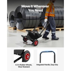 Rullakärry teräsvannenauhakeloille hiiliteräs kuusisataa millimetriä kumipyörillä työkalulaatikolla