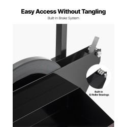 Rullakärry teräsvannenauhakeloille hiiliteräs kuusisataa millimetriä kumipyörillä työkalulaatikolla