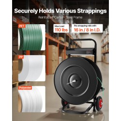 Sidontavanteiden rullateline Q235 hiiliteräs yhteensopiva PET PP polyesteri 203 ja 406 mm