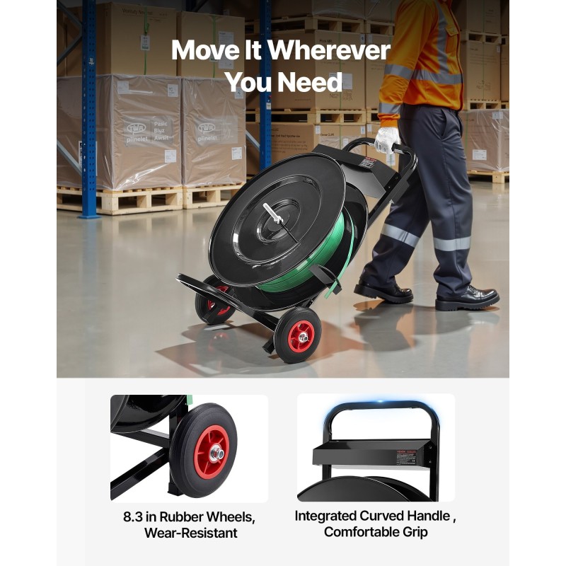 Sidontavanteiden rullateline Q235 hiiliteräs yhteensopiva PET PP polyesteri 203 ja 406 mm