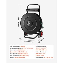 Sidontavanteiden rullateline Q235 hiiliteräs yhteensopiva PET PP polyesteri 203 ja 406 mm