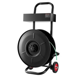 Hihnavetovaunu Q235 hiiliteräs 203 mm rullan sisähalkaisijalle PET PP polyesterinauhalle automaattisella jarrulla