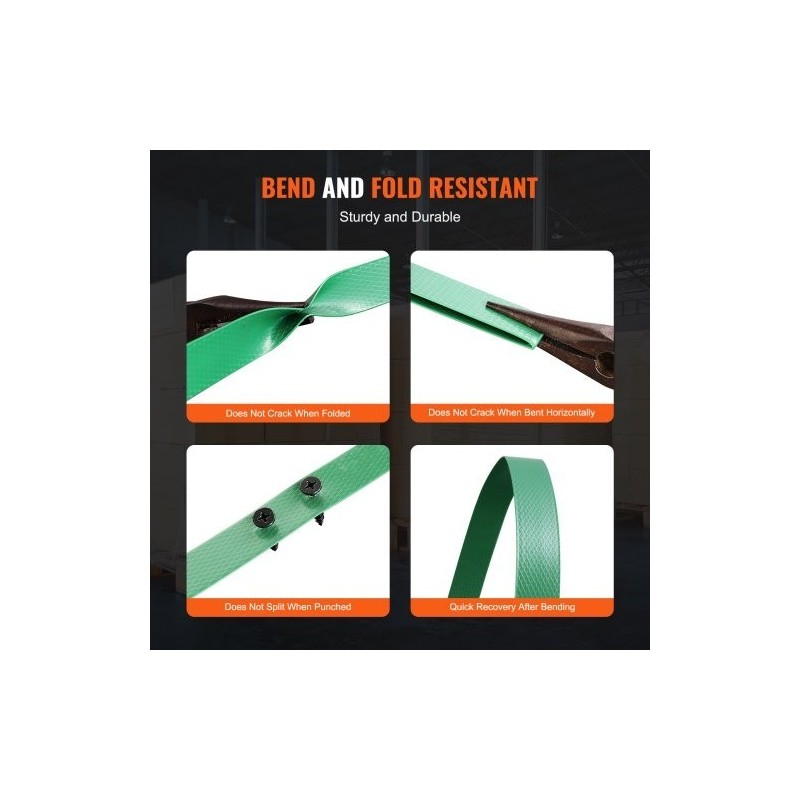 PET-vannenauharulla polyesteri 15,9 mm 0,8 mm 1200 m vihreä