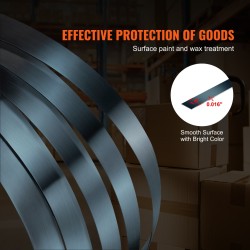 Teräsvannenauha musta 500 m 19 mm 0,55 mm 770 kg