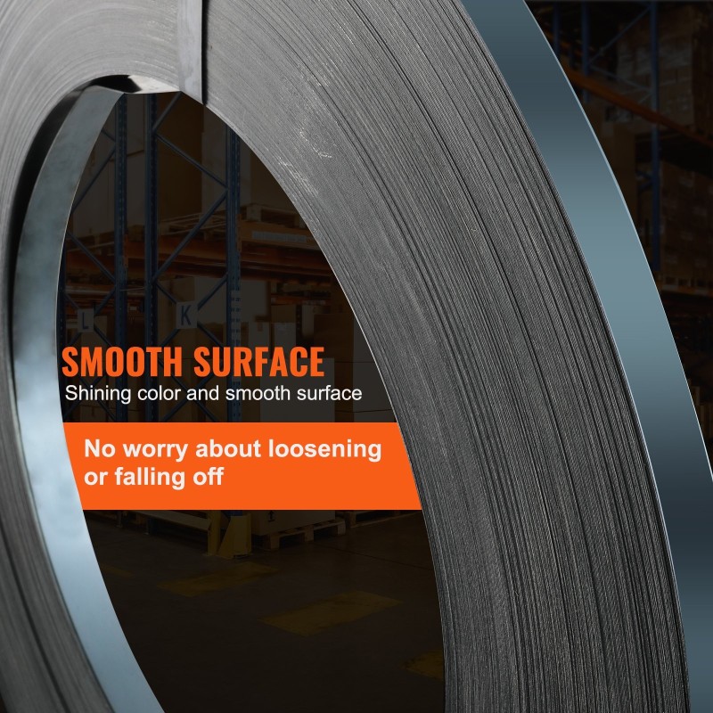 Teräsvannenauha musta 500 m 19 mm 0,55 mm 770 kg