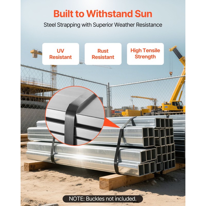 Teräsvannekela 19 mm 0,55 mm 91 m 775,6 kg murtolujuus