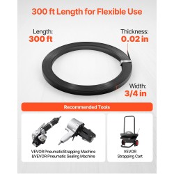Teräsvannekela 19 mm 0,55 mm 91 m 775,6 kg murtolujuus