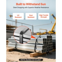 Teräsvannekela sinkitty 19 mm 0,55 mm 500 m 770 kg murtolujuus kuormansidontaan