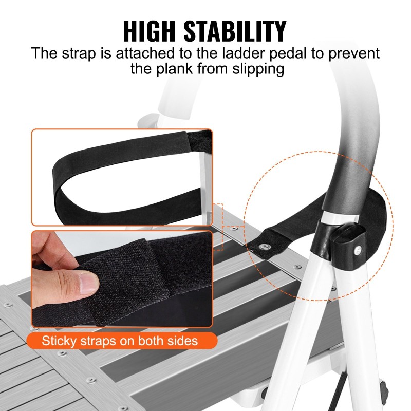 Alumiininen teleskooppiplankki säädettävä 2,74–4,57 m 317 mm leveä 227 kg kantavuus