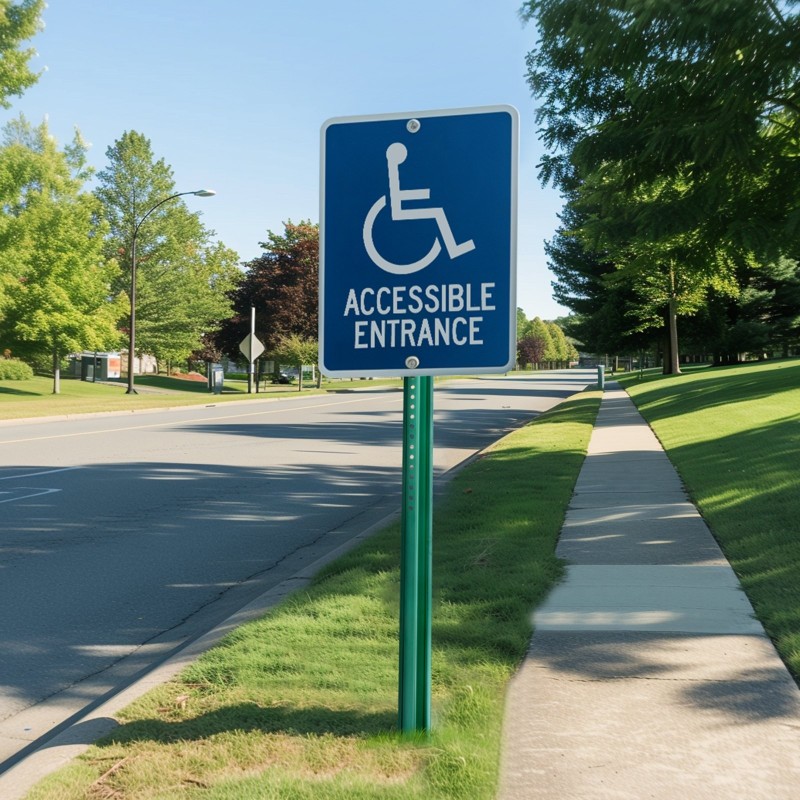 U-muotoinen kylttiteline galvanoitu teräs 183 cm 4 kpl vihreä ulkokäyttöön