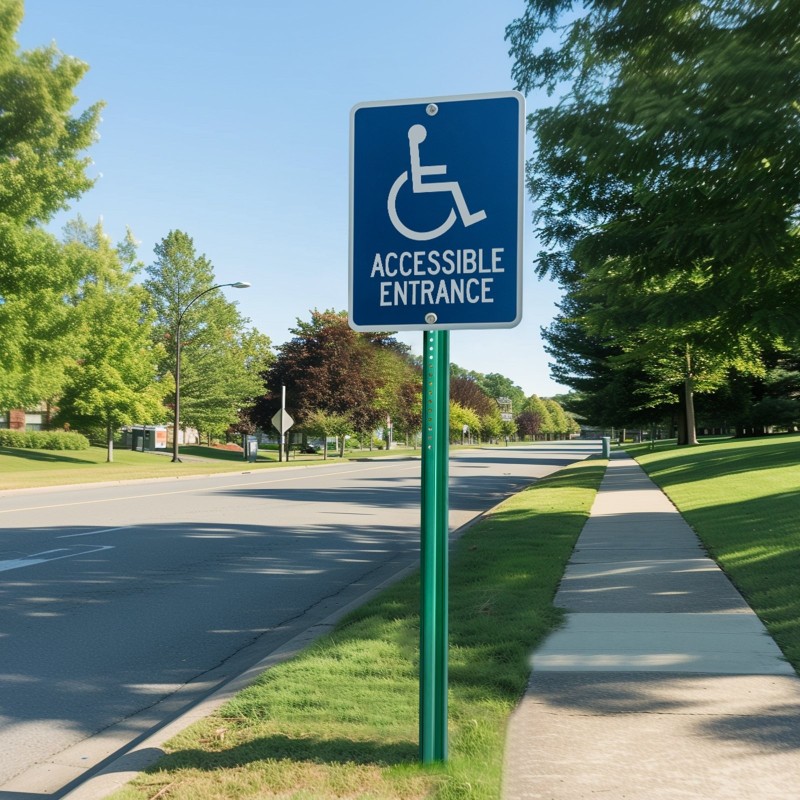 U-muotoinen galvanoitu teräskylttitolppa 2440 mm 4 kpl vihreä