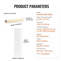 Maton suojakalvo polyeteeni 91,4 cm x 61 m itsekiinnittyvä läpinäkyvä