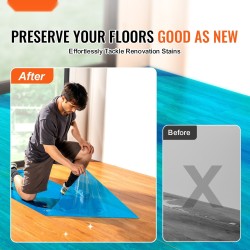 Lattiansuojakalvo polyeteeni 615 mm x 60,96 m itseliimautuva remonttiin sininen