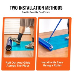 Lattiansuojakalvo polyeteeni 615 mm x 60,96 m itseliimautuva remonttiin sininen